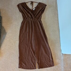 Brown Wrap Dress